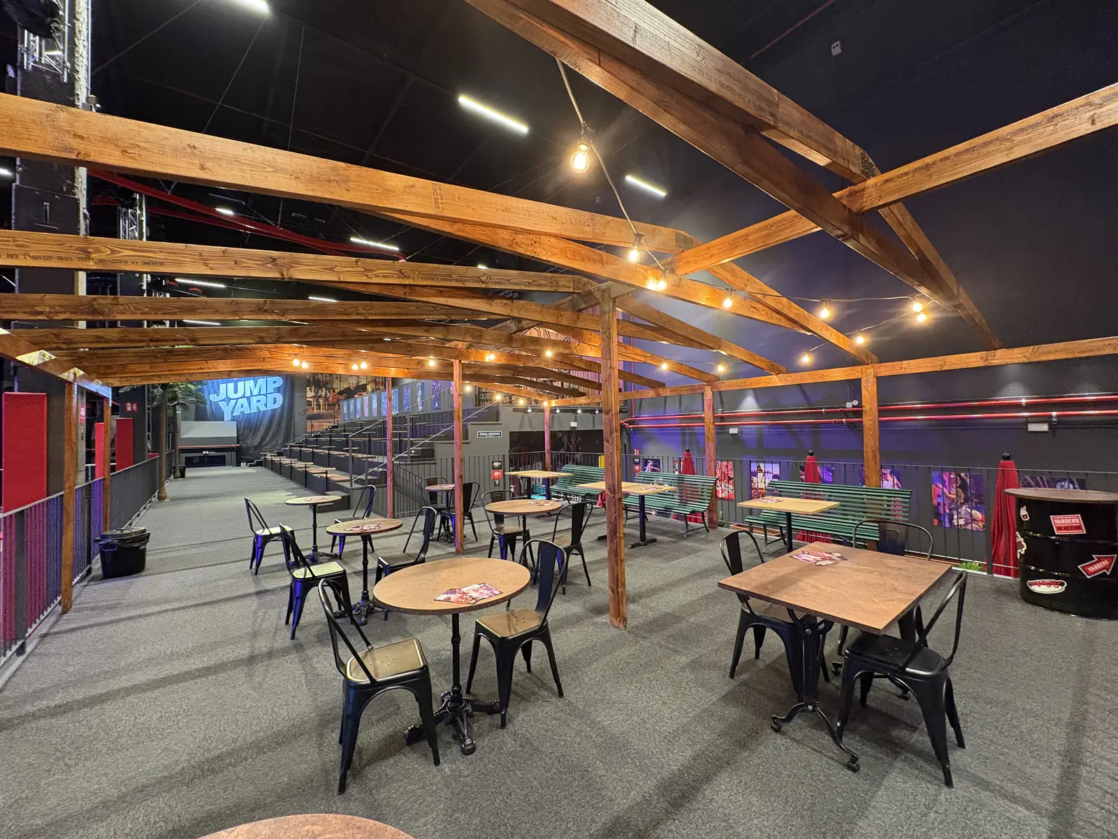 Terraza interior de Jump Yard Getafe